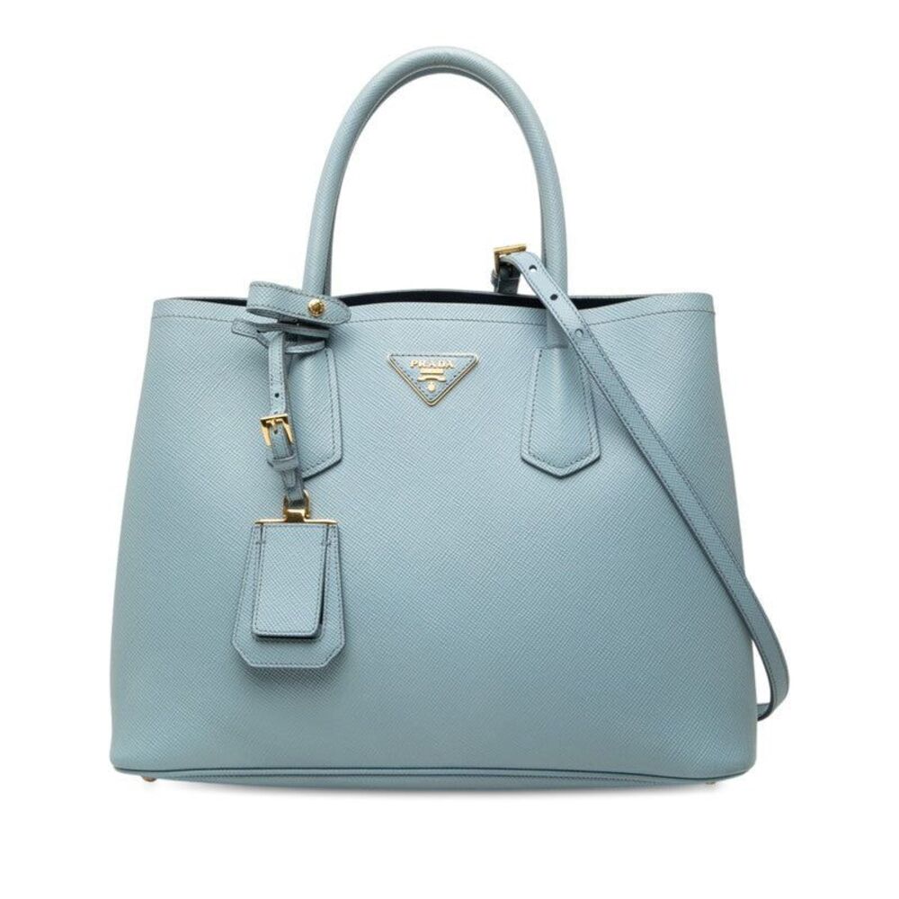 Prada Double Line Triangle Logo Handbag
